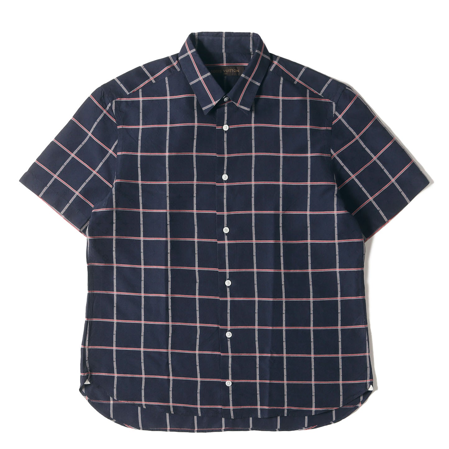 モノグラム チェック 半袖 シルク シャツ (ZAI HAS10W)