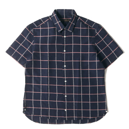 モノグラム チェック 半袖 シルク シャツ (ZAI HAS10W)