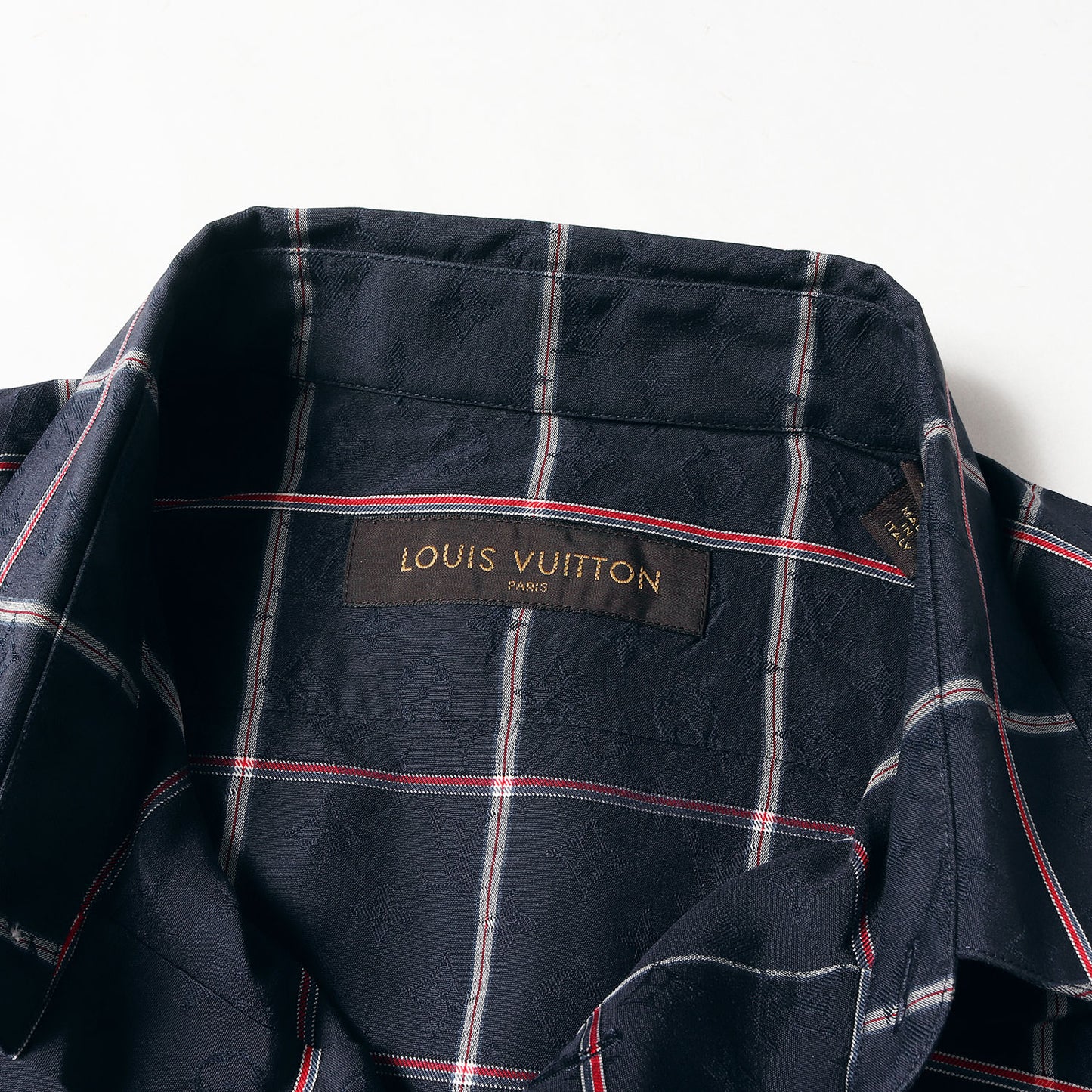 モノグラム チェック 半袖 シルク シャツ (ZAI HAS10W)