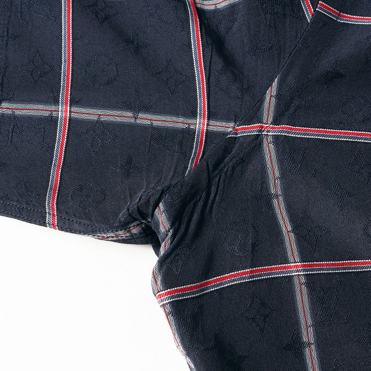 モノグラム チェック 半袖 シルク シャツ (ZAI HAS10W)