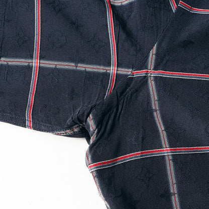 モノグラム チェック 半袖 シルク シャツ (ZAI HAS10W)