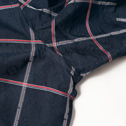 モノグラム チェック 半袖 シルク シャツ (ZAI HAS10W)