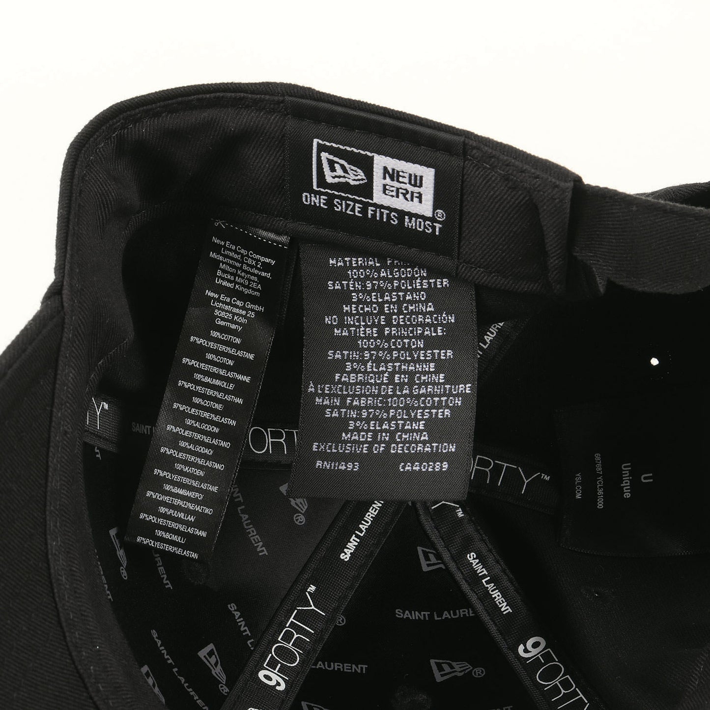 ×NEW ERA YSL モノグラム キャップ ADJUSTABLE 9FORTY (687687) / ニューエラ コラボ