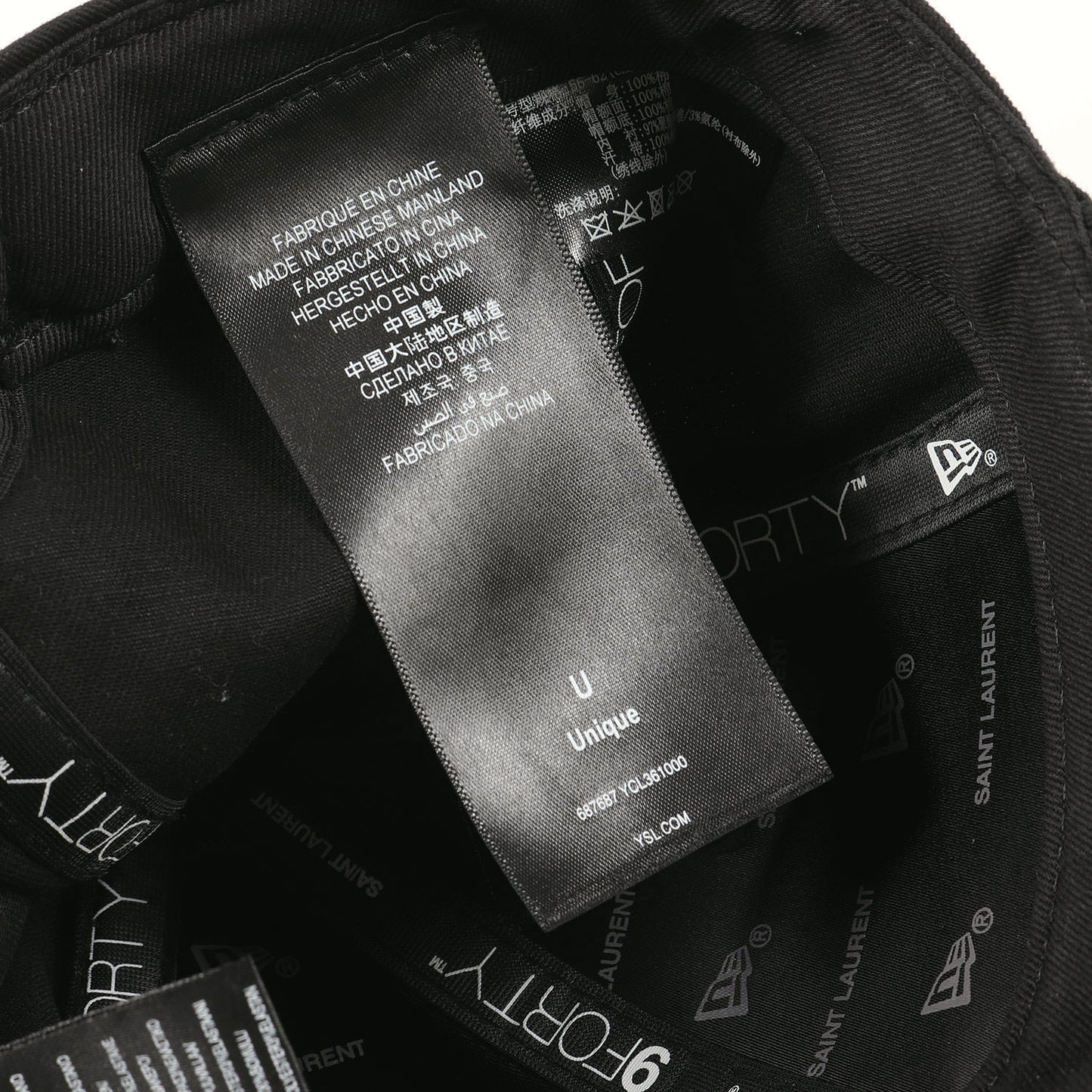 ×NEW ERA YSL モノグラム キャップ ADJUSTABLE 9FORTY (687687) / ニューエラ コラボ