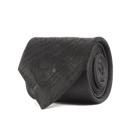 スクリット カリグラフィー シルク ネクタイ ホールマーク クラヴァット