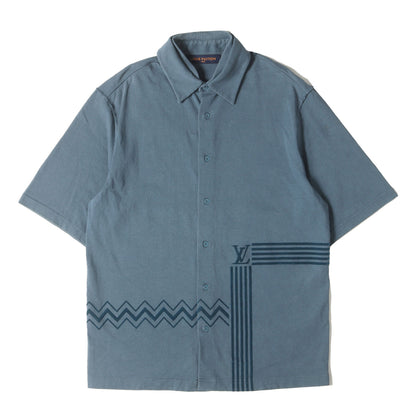 22AW カラコラム フロッキープリント ジャージーコットン 半袖 シャツ (RM222V NPL HNS01W)