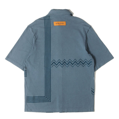 22AW カラコラム フロッキープリント ジャージーコットン 半袖 シャツ (RM222V NPL HNS01W)