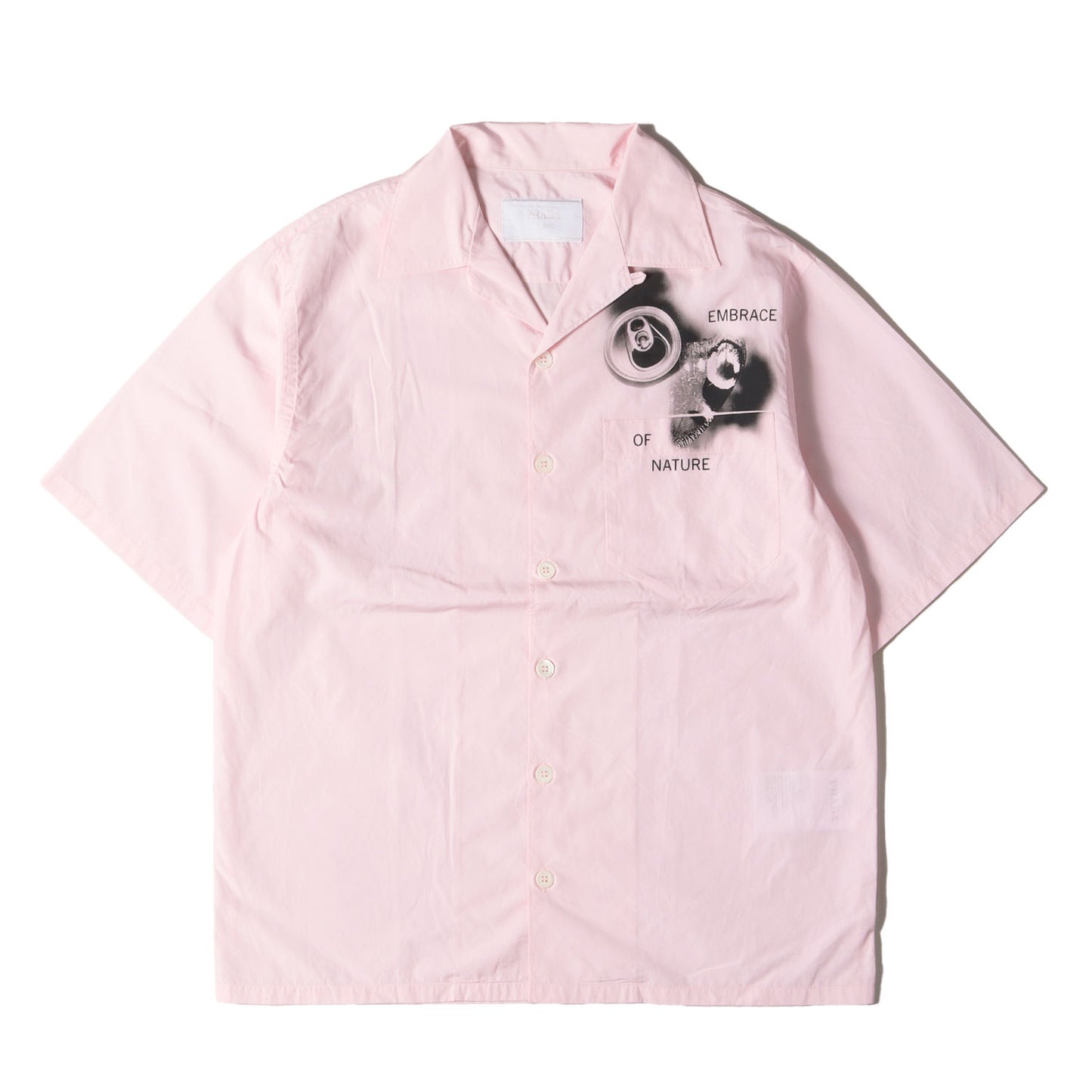 22SS 空き缶プリント オープンカラー 半袖シャツ