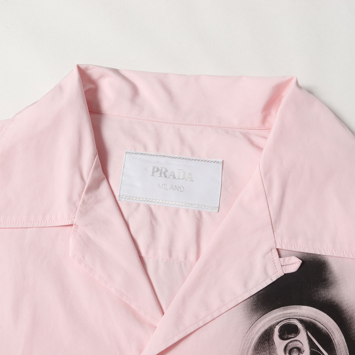 22SS 空き缶プリント オープンカラー 半袖シャツ