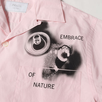 22SS 空き缶プリント オープンカラー 半袖シャツ