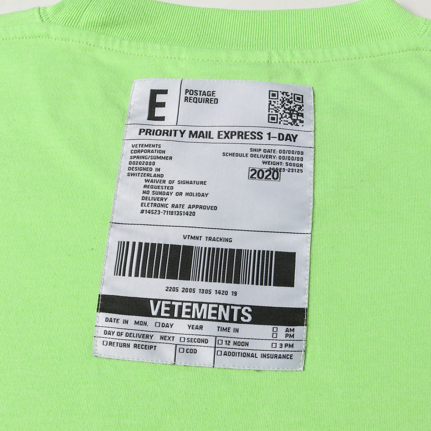 20SS 発泡ロゴプリント Tシャツ