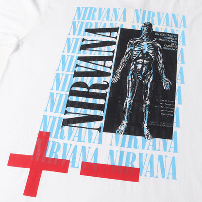 ジェフ・ロス ハンドプリント Tシャツ (Sliver) NIRVANA / Jeff Ross Original Artwork T-Shirt