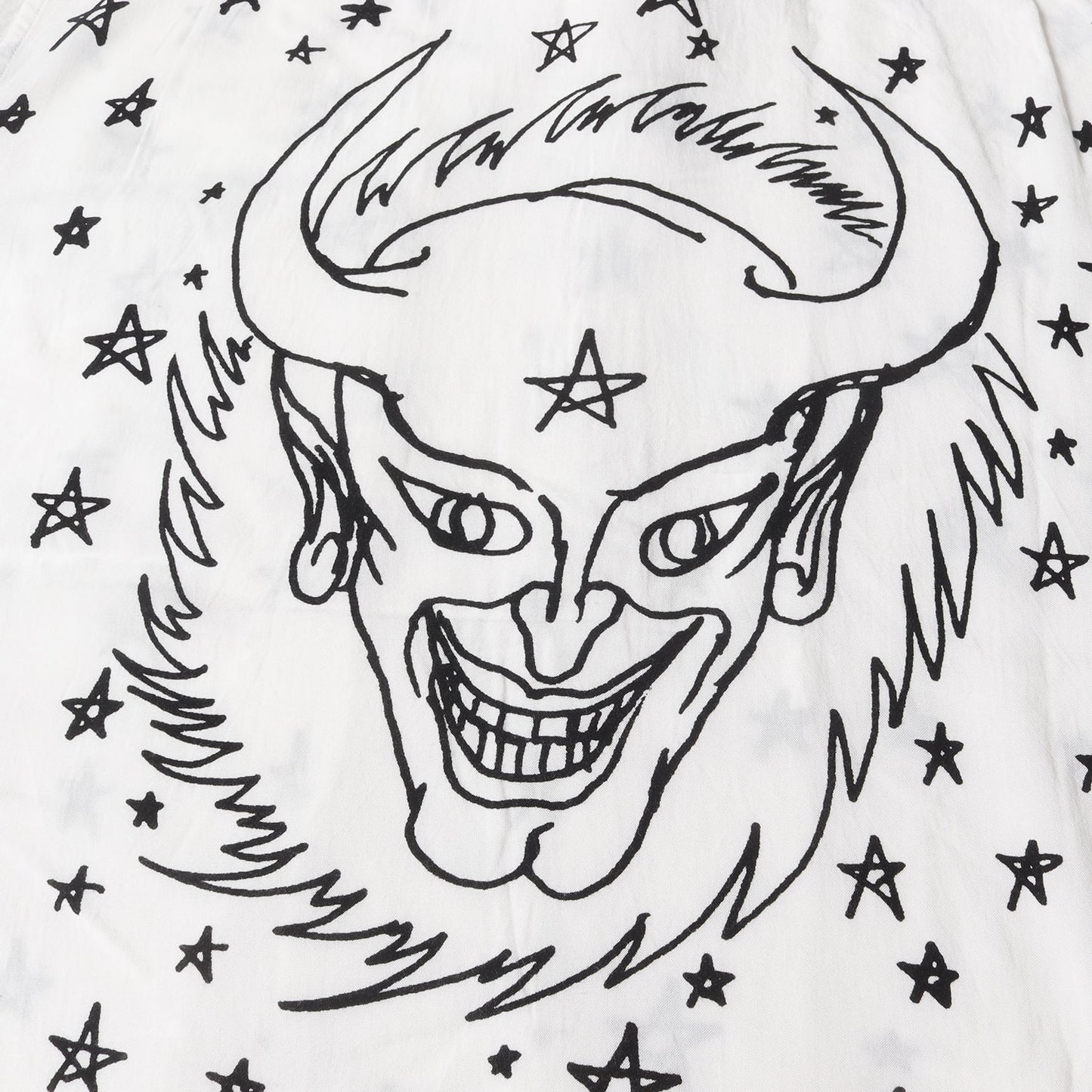 18SS デビルモチーフ レーヨン オープンカラー 半袖 シャツ (Devil Rayon Shirt)