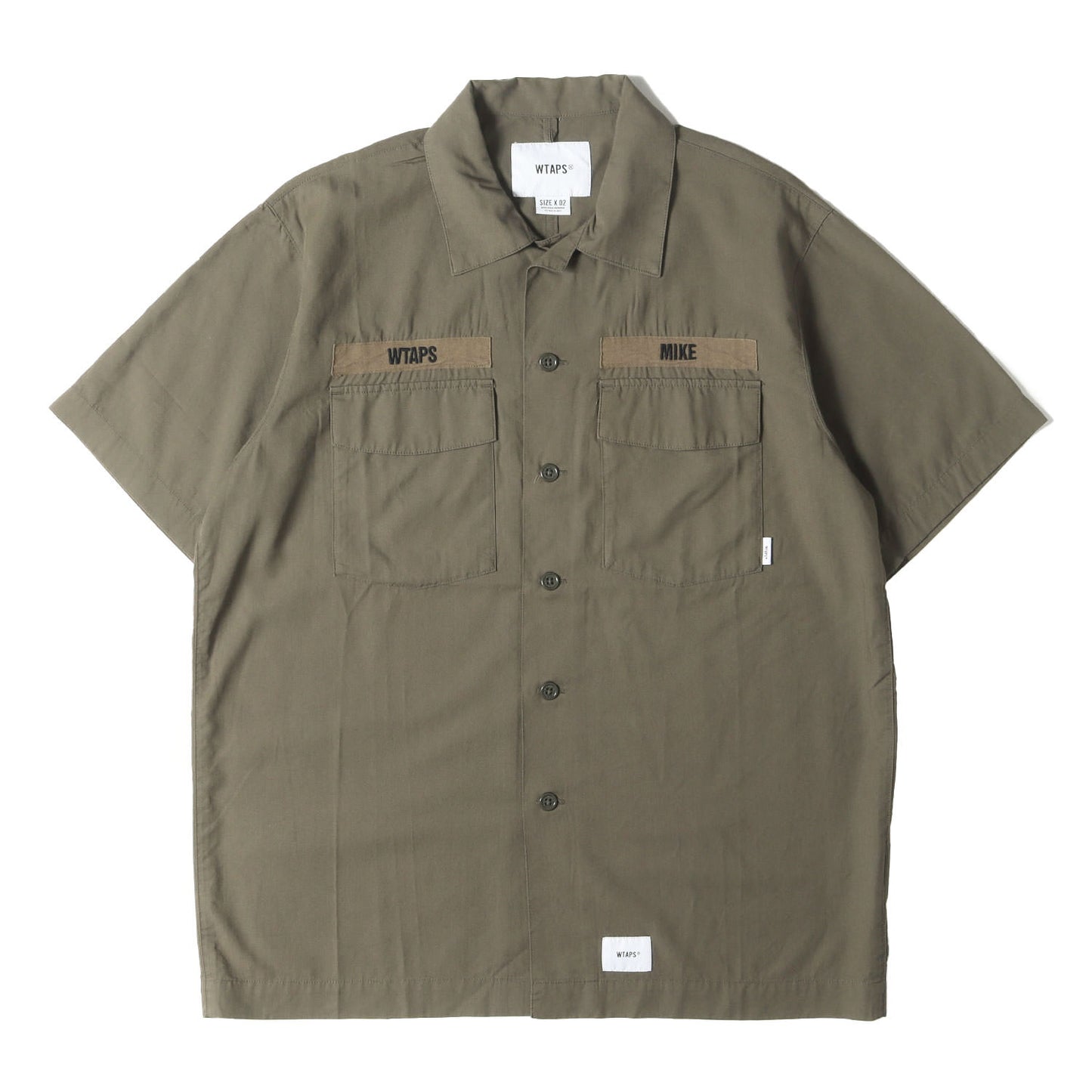 20SS ミリタリー ポリレーヨン オープンカラー 半袖シャツ (BUDS SS / SHIRT.RAPO.POPLIN)