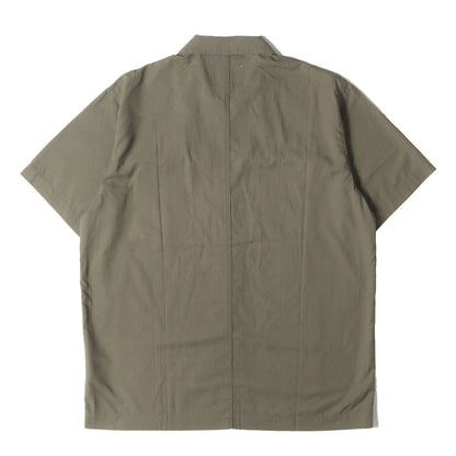 20SS ミリタリー ポリレーヨン オープンカラー 半袖シャツ (BUDS SS / SHIRT.RAPO.POPLIN)