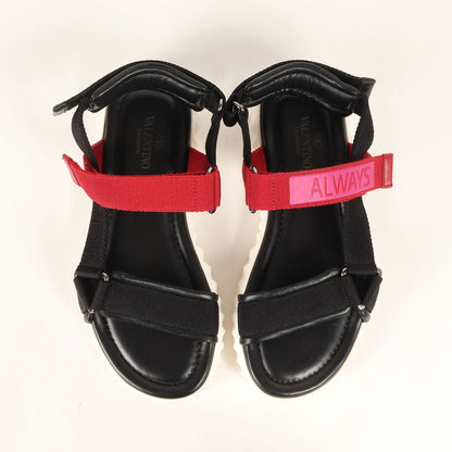 ALWAYS ロックスタッズ ホワイトソール ベルクロ スポーツサンダル