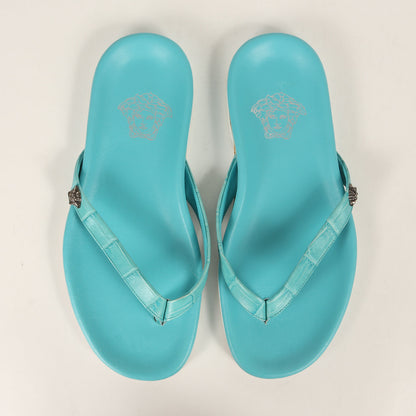 メデューサボタン付き レザー サンダル