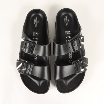 ×BIRKENSTOCK ブランドロゴ アリゾナ レザー サンダル