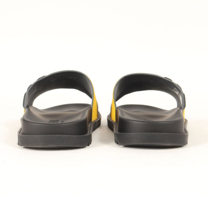 近年モデル ズッカ ラバー スライド サンダル (NERO GIALLO 7X1377)