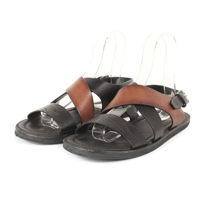 スクリット カリグラフィー レザー ストラップ サンダル (Shadow Sandal)