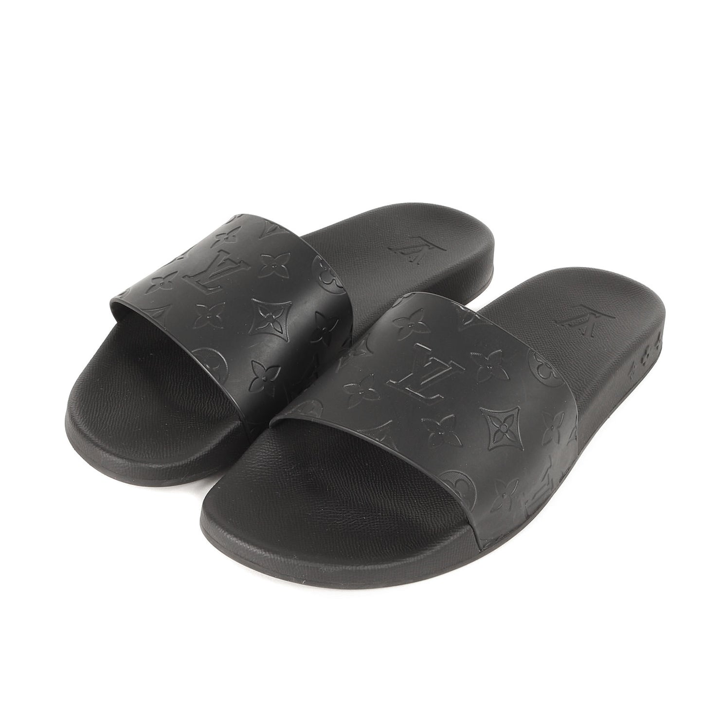 ウォーターフロント エンボス モノグラム ラバー スライド サンダル (VS1210)