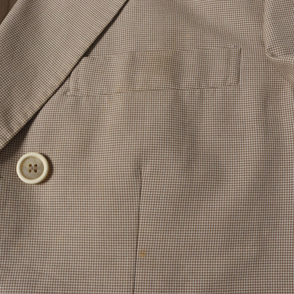 ハウンドトゥース ピークドラペル 2B ダブル テーラードジャケット