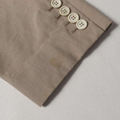 ハウンドトゥース ピークドラペル 2B ダブル テーラードジャケット