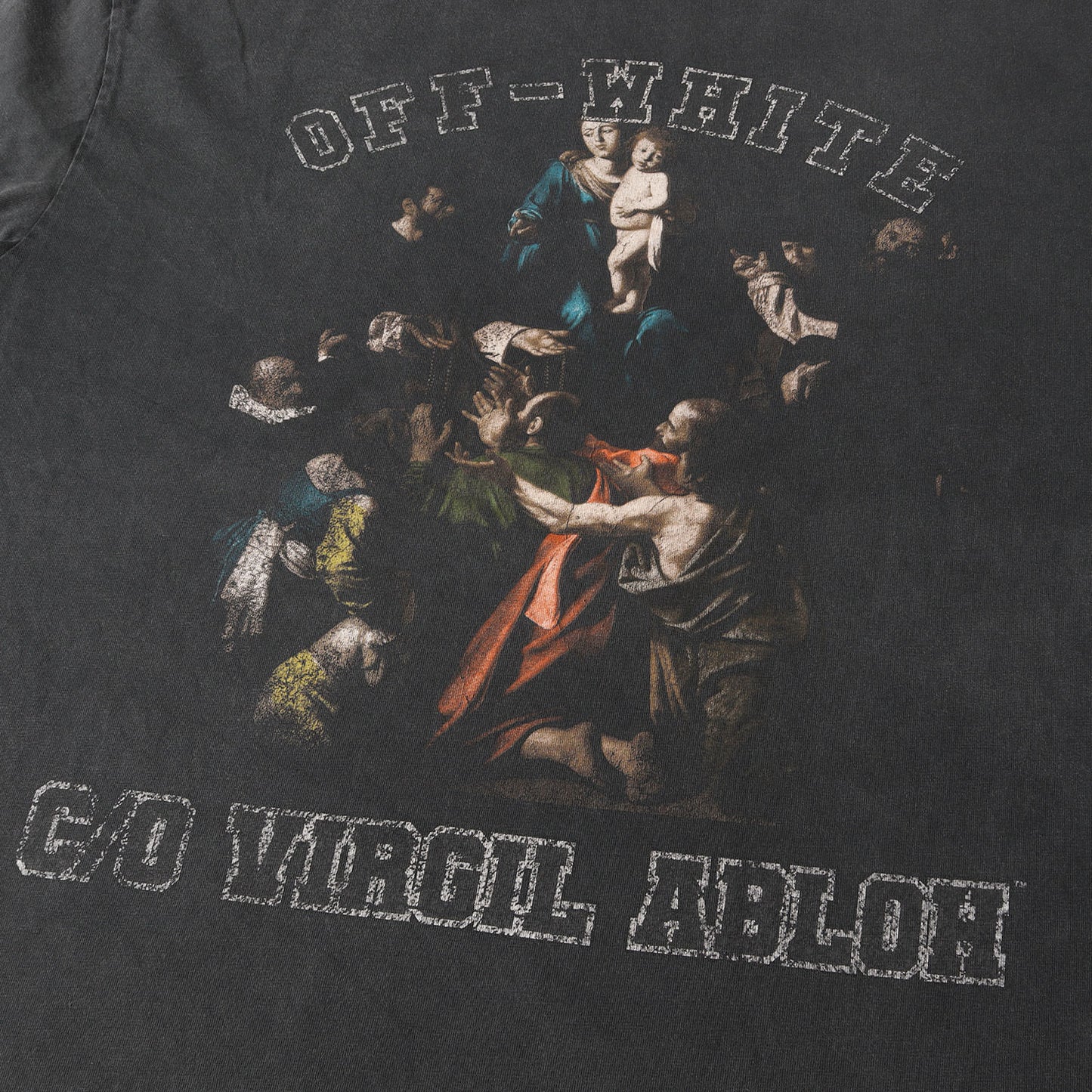 24SS ヴィンテージ加工 絵画グラフィック Tシャツ (MARY SKATE S/S TEE) OMAA120S24JER006