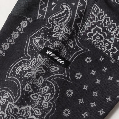 バンダナ パッチワーク クルーネック スウェット (BANDANA CHOPPED EC-CREW.LS) 212UNNH-CSM03