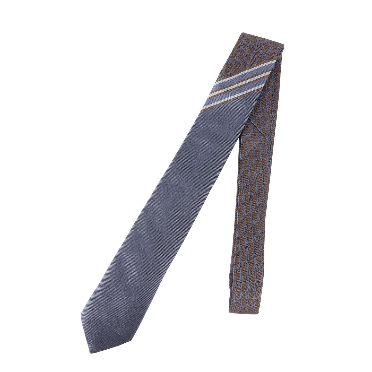 [近年モデル] オブリーク レジメンタル シルク ネクタイ / イタリア製