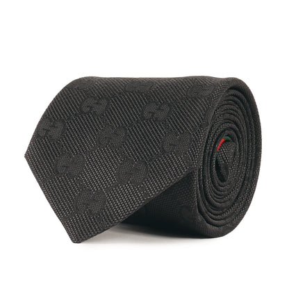 [近年モデル] GGモノグラム ウェブストライプ シルク ネクタイ / イタリア製