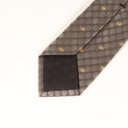 [近年モデル] ビー GGモノグラム シルク ネクタイ / イタリア製