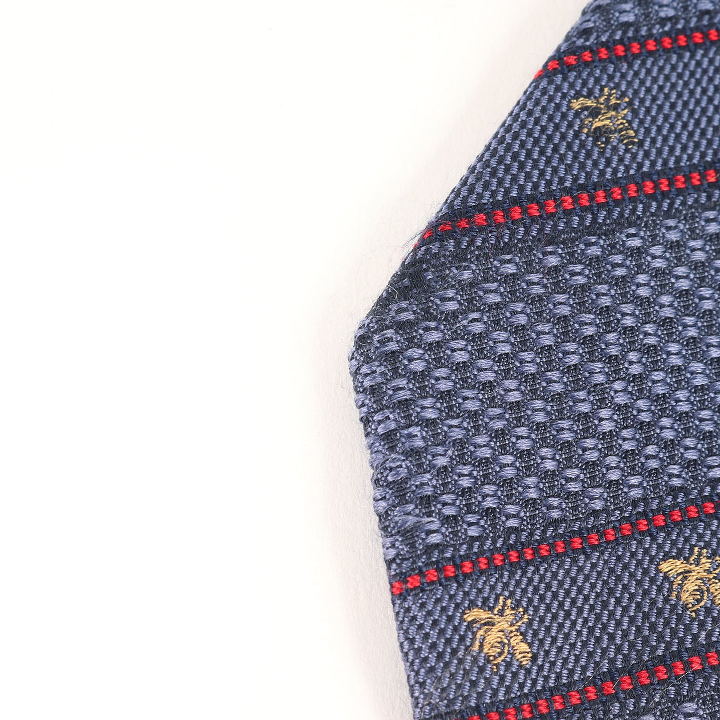 [近年モデル] ビー ウェブストライプ シルク ネクタイ / イタリア製 蜂 Bee