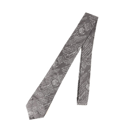 [近年モデル] スクリット シルク ネクタイ / イタリア製 カリグラフィー