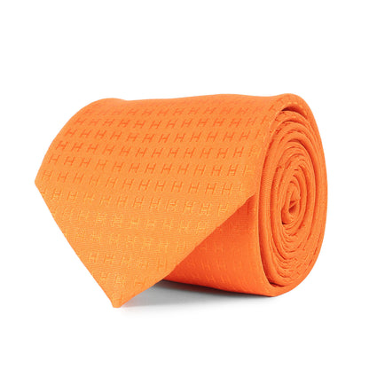 ファソネH ジャガード シルク ネクタイ / フランス製 H織り FACONNEE H