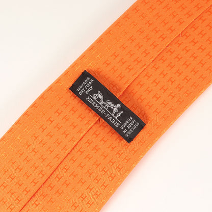 ファソネH ジャガード シルク ネクタイ / フランス製 H織り FACONNEE H