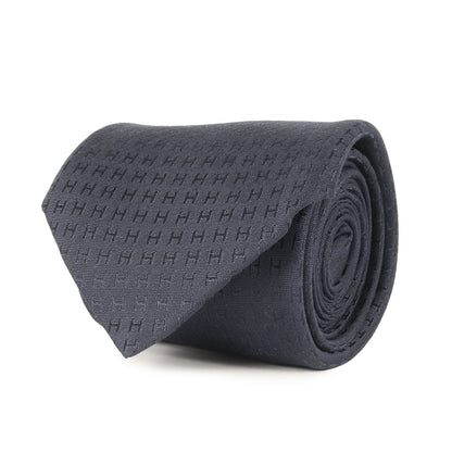 ファソネH ジャガード シルク ネクタイ / フランス製 H織り FACONNEE H