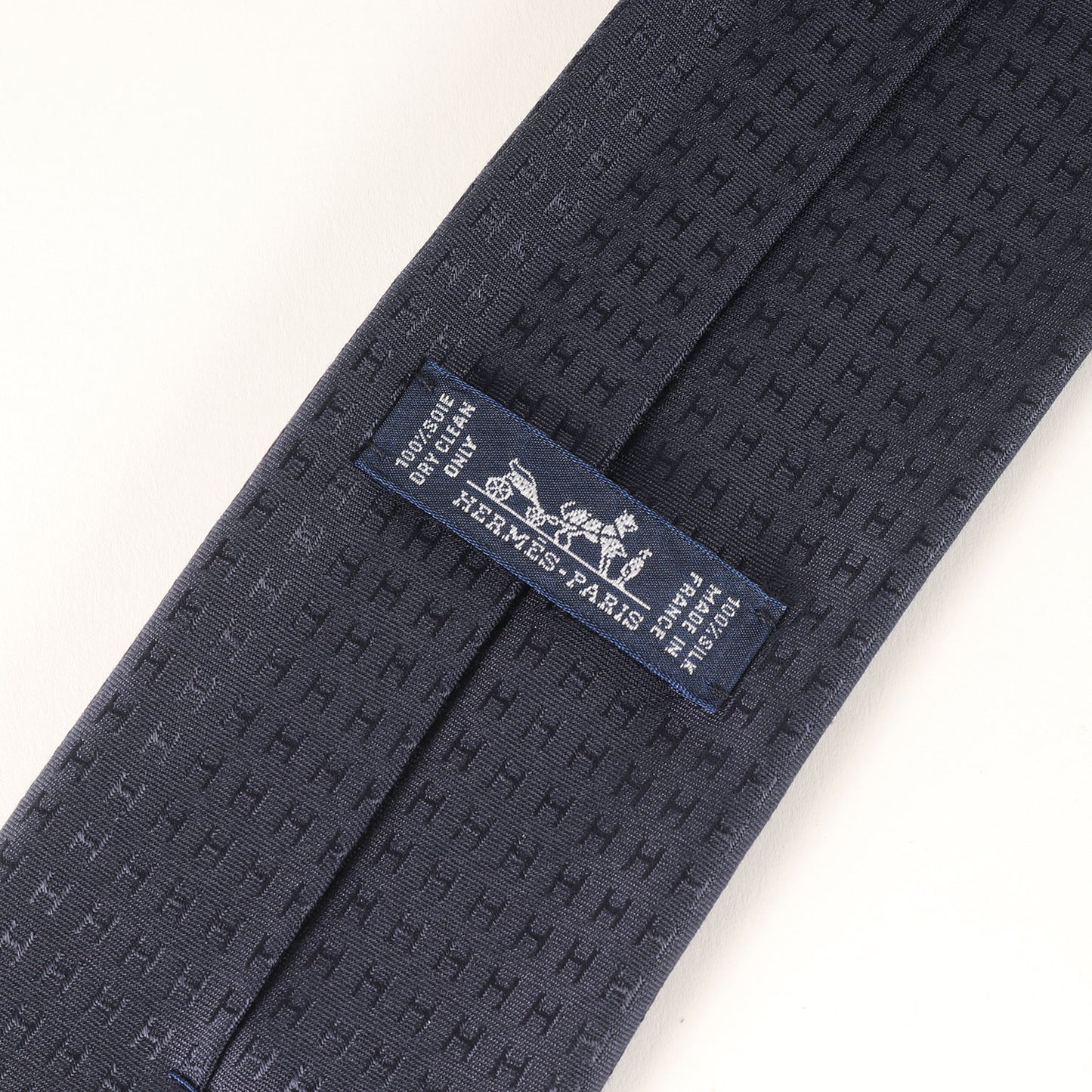 ファソネH ジャガード シルク ネクタイ / フランス製 H織り FACONNEE H