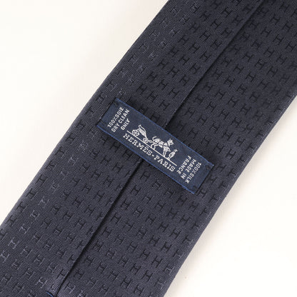 ファソネH ジャガード シルク ネクタイ / フランス製 H織り FACONNEE H