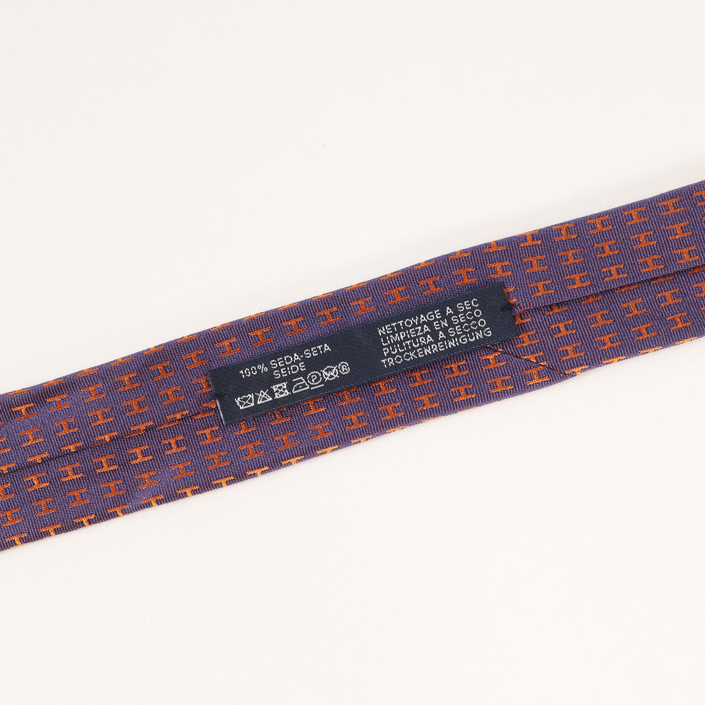 ファソネH ジャガード シルク ネクタイ / フランス製 H織り FACONNEE H