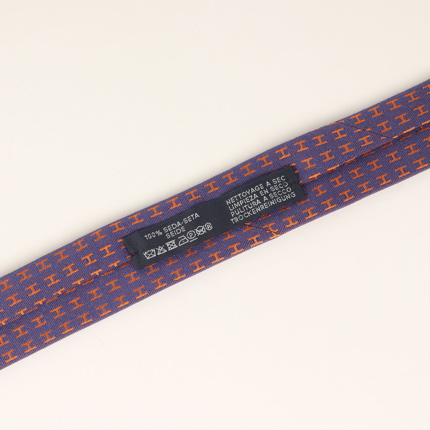 ファソネH ジャガード シルク ネクタイ / フランス製 H織り FACONNEE H