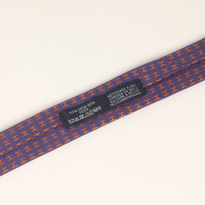 ファソネH ジャガード シルク ネクタイ / フランス製 H織り FACONNEE H
