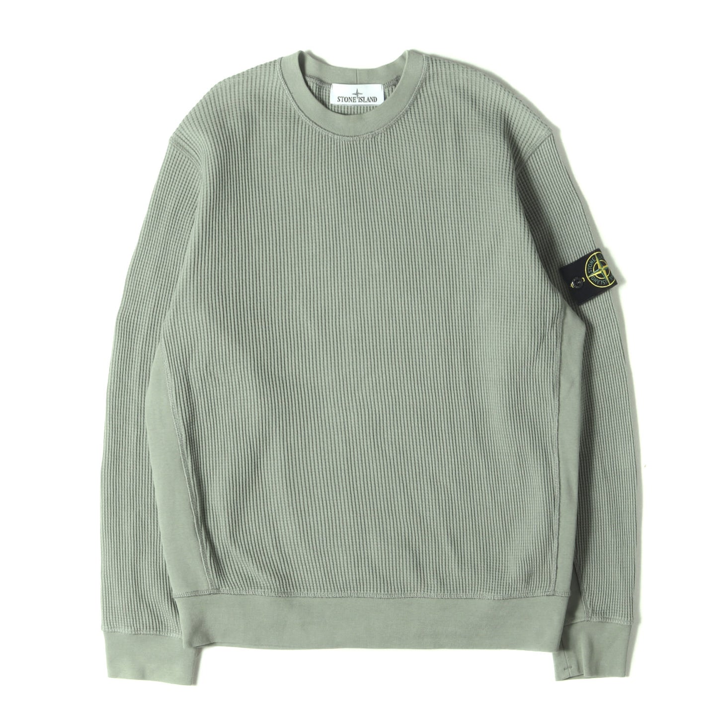25SS パッチ付き ワッフル コットン クルーネック スウェットシャツ (ORGANIC COTTON WAFFLE FLEECE)