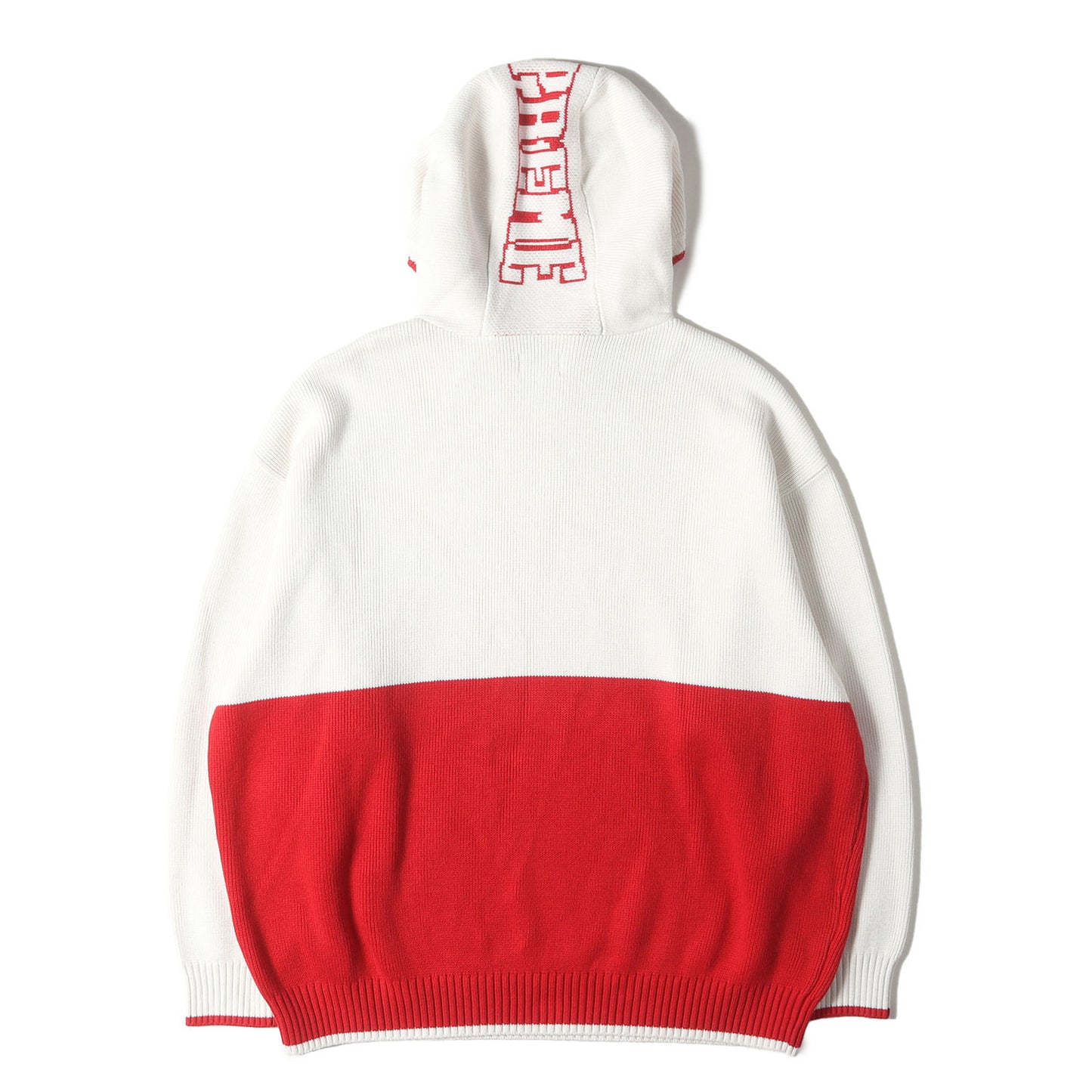 21AW フードロゴ バイカラー ニット パーカー (2-Tone Hooded Sweater)