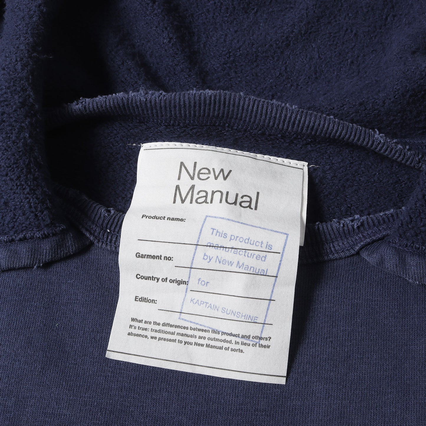24AW ×KAPTAIN SUNSHINE ヴィンテージ加工 後付けフード N.M.A.Lロゴ スウェット パーカー (AFTER HOODIE SWEAT)