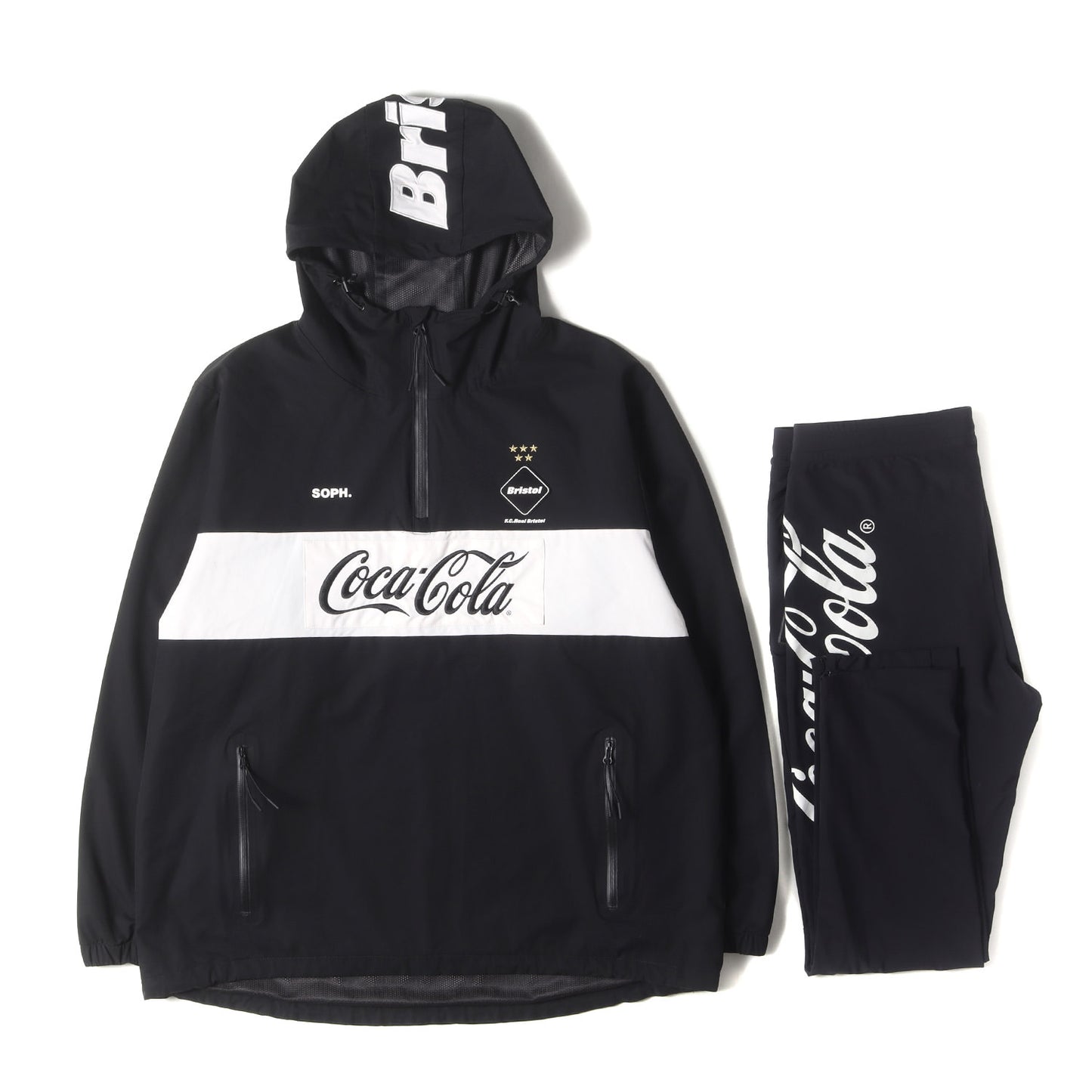 コカコーラ アノラックジャケット / ウォームアップパンツ セットアップ (COCA-COLA HALF ZIP ANORAK / WARM UP PANTS)