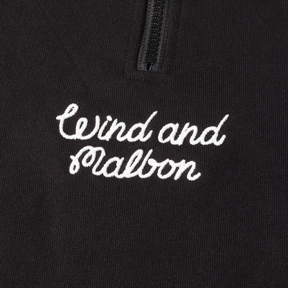 ×Malbon Golf コラボロゴ刺繍 ハーフジップ 立ち襟スウェット (HALF ZIP SWEAT)