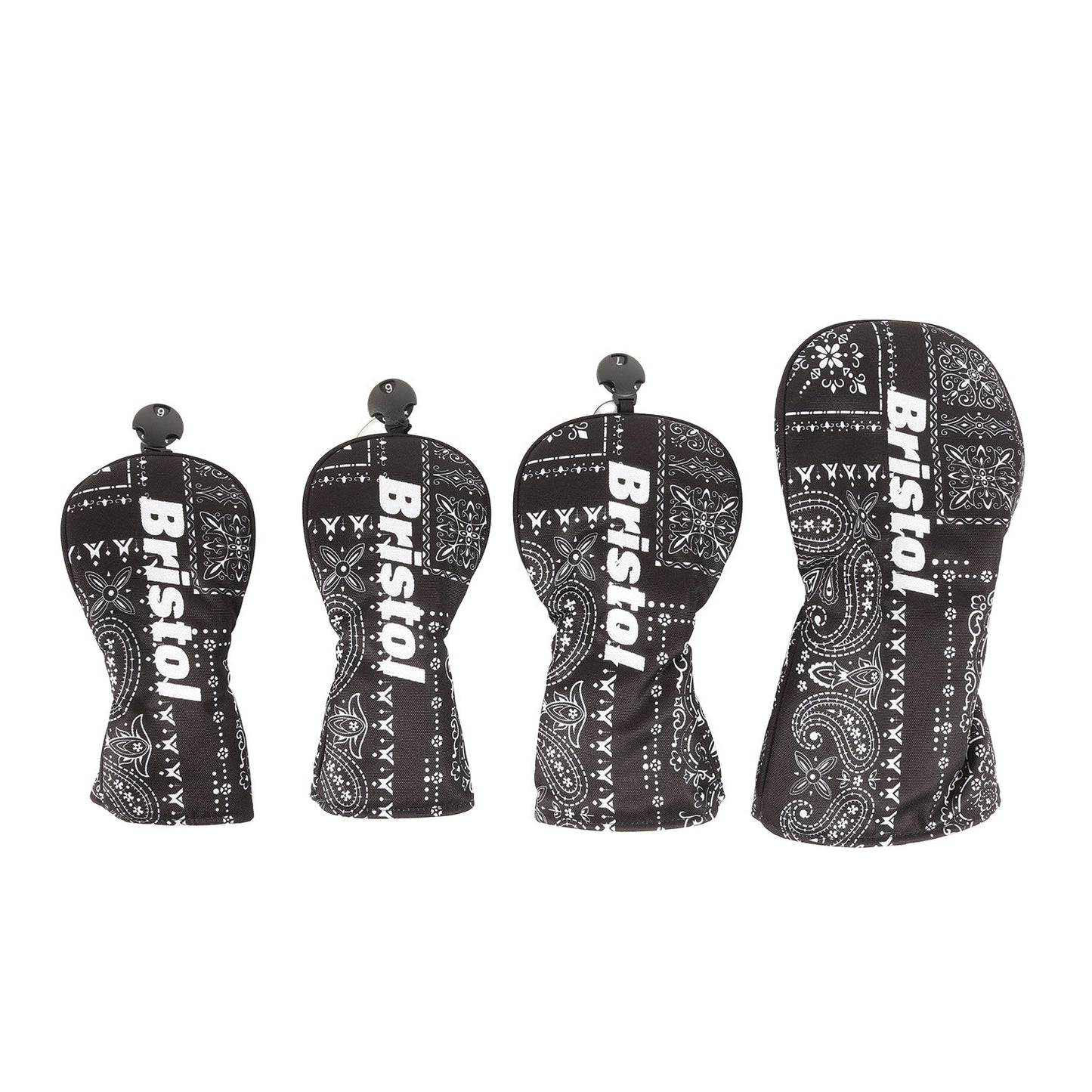 [近年モデル] ゴルフ用 ペイズリー柄 ヘッドカバー 3種/4点セット (HEAD COVER)