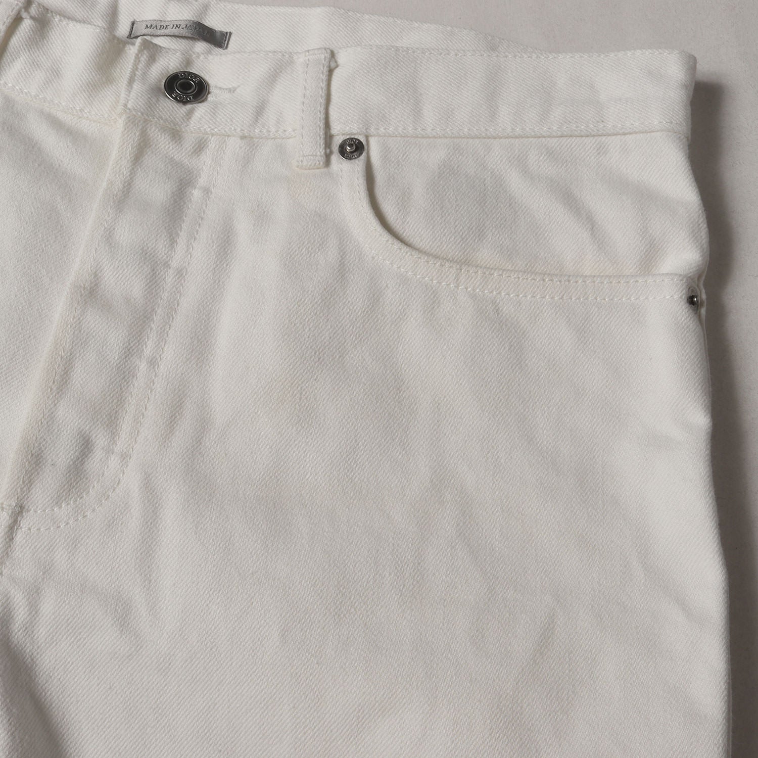 21AW ×Sacai コラボロゴワッペン 裾スナップボタン ホワイト スリム