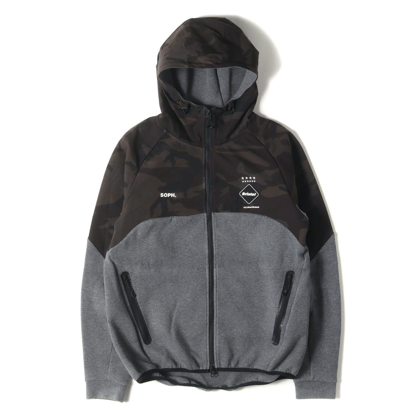 迷彩 コンビ ボンディング フルジップ パーカー (VENTILATION HOODIE)